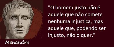 Entre sem bater - Menandro - Homem Justo