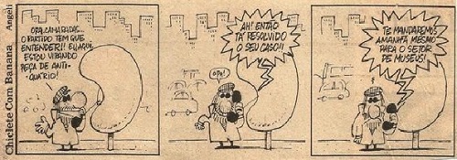 Entre sem bater - Angeli - Função de Cartunista
