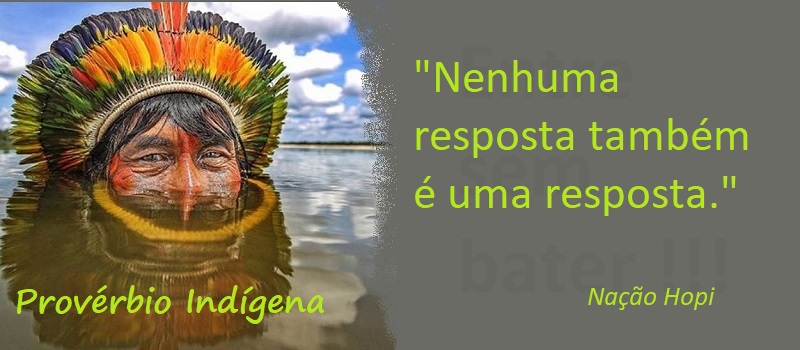 Entre Sem Bater - Provérbio Indígena - A Resposta